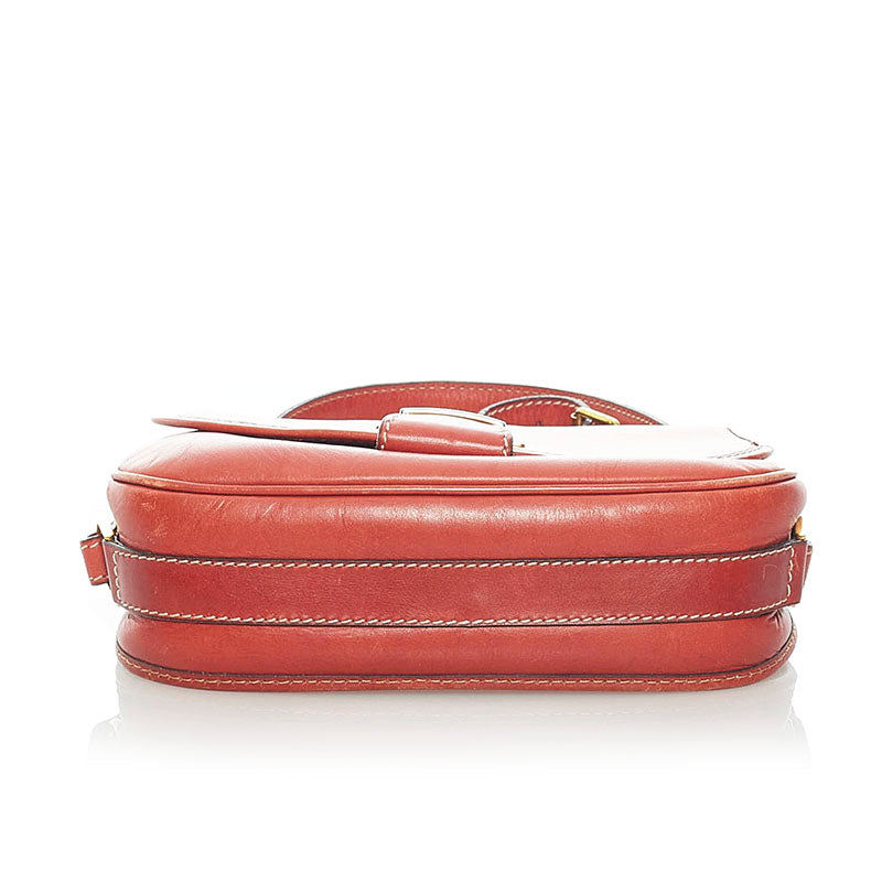 Celine Leather Shoulder Bag Red