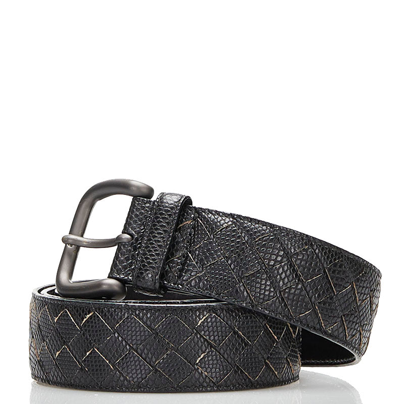 Bottega Veneta Intrecciato Python Belt 85-97cm in Very Good Condition