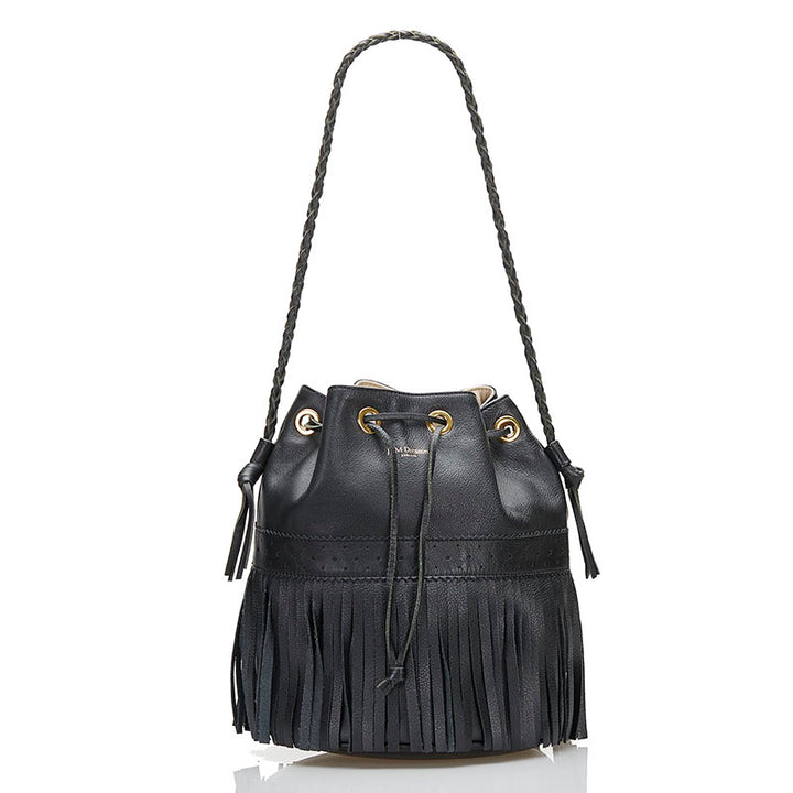 J&M Davidson Carnival L Fringe Leather Shoulder Bag in Very Good Condition