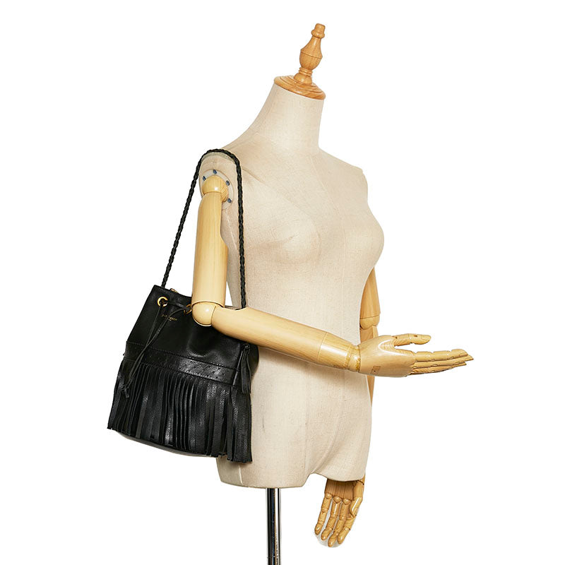 J&M Davidson Carnival L Fringe Leather Shoulder Bag