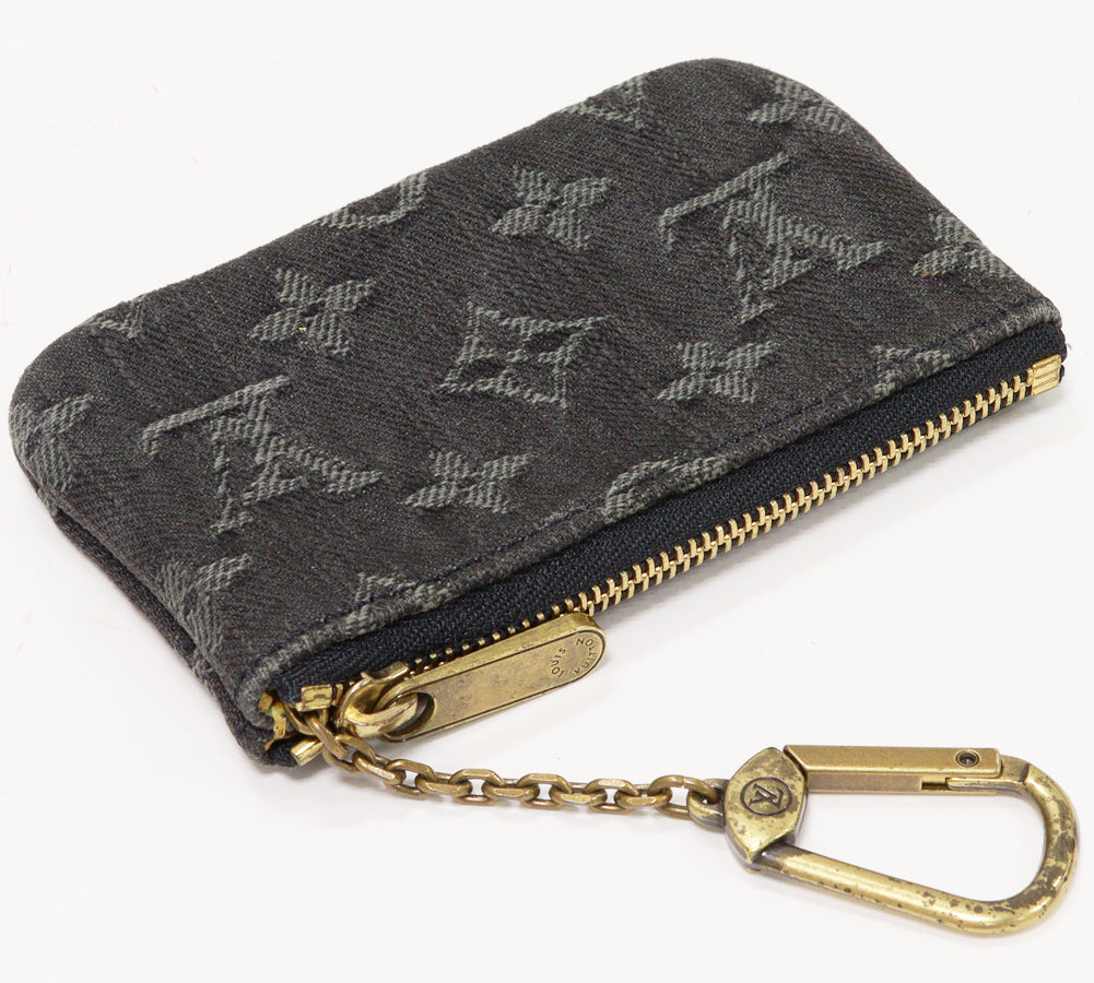 Louis Vuitton Denim Coin and Key Case M95616 in Great Condition