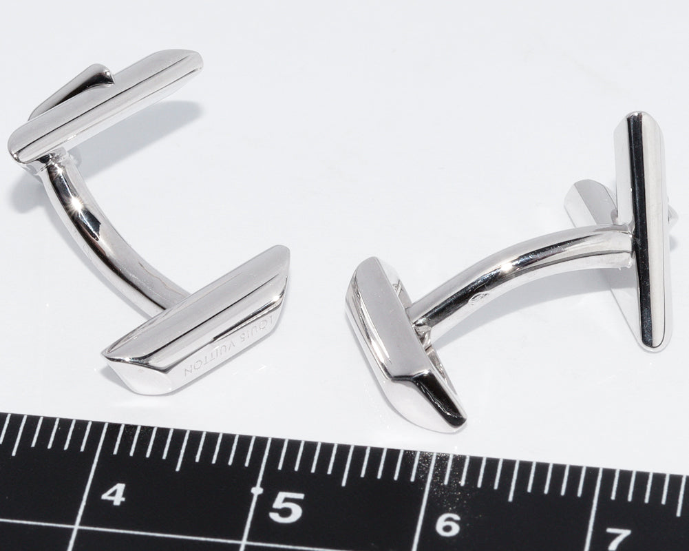 Louis Vuitton K18WG Diamond Cufflinks Q97163