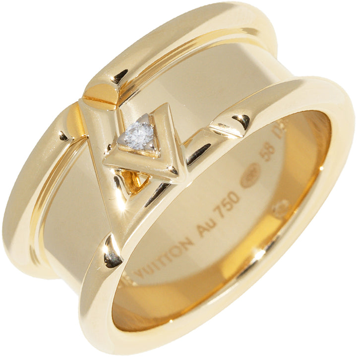 Louis Vuitton K18YG Diamond Ring Q9058A