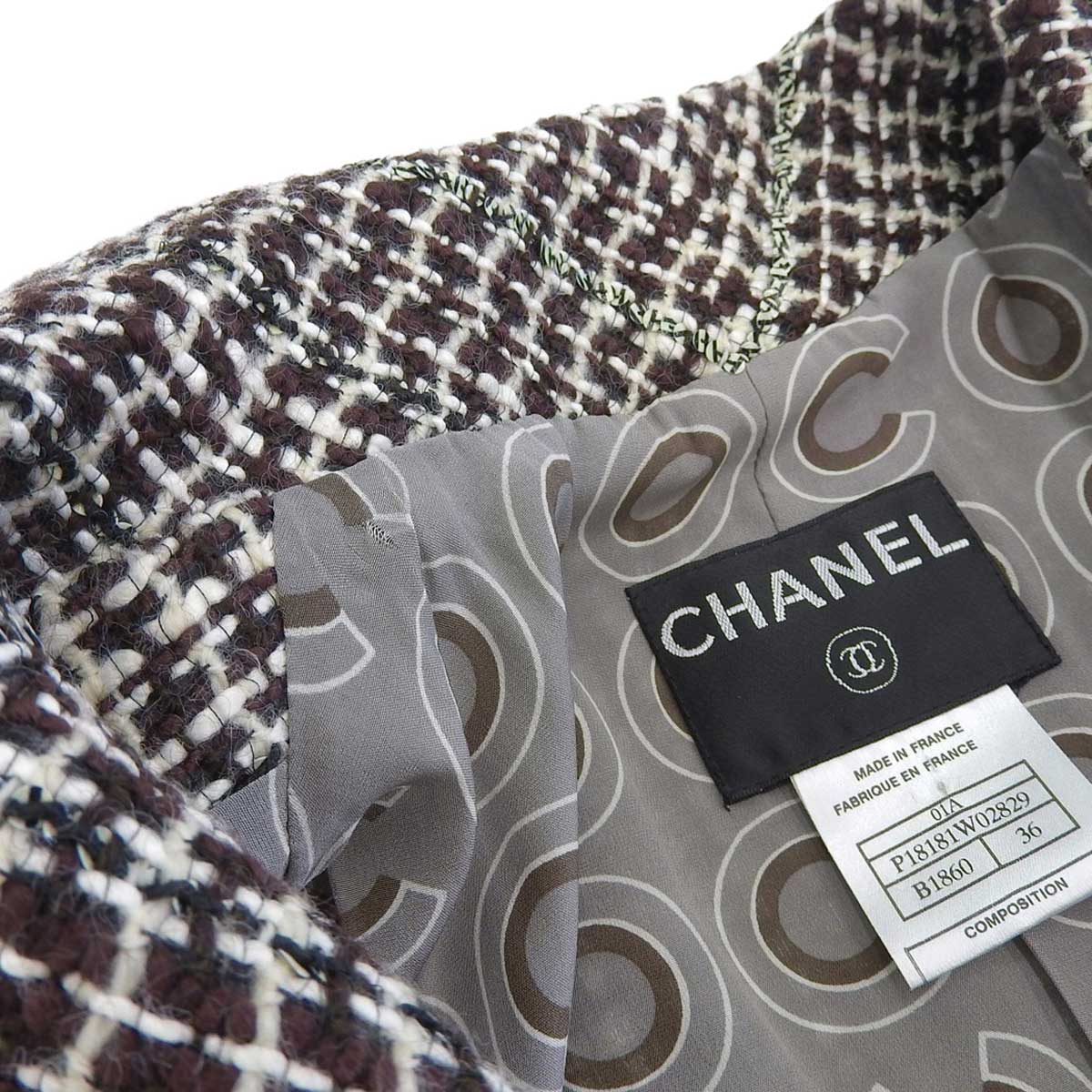 Chanel Tweed Coat P18181W02829