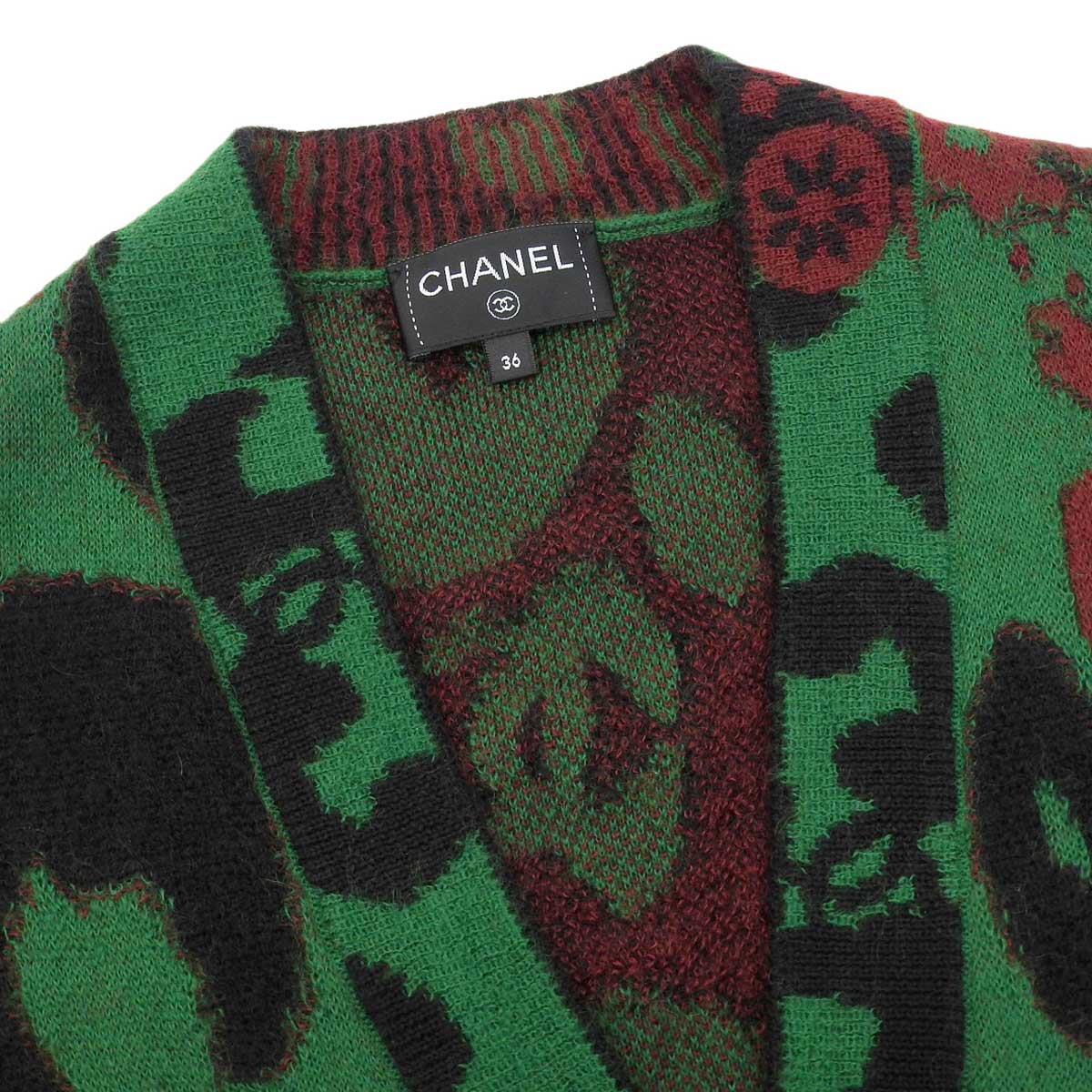 Chanel Green Knit Cardigan P75362K10782