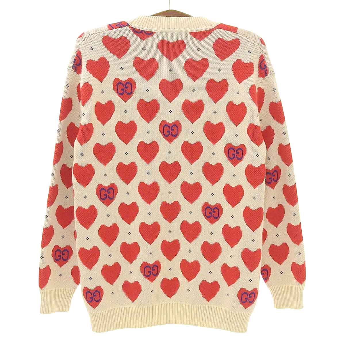 Gucci Heart Cardigan Beige 665119