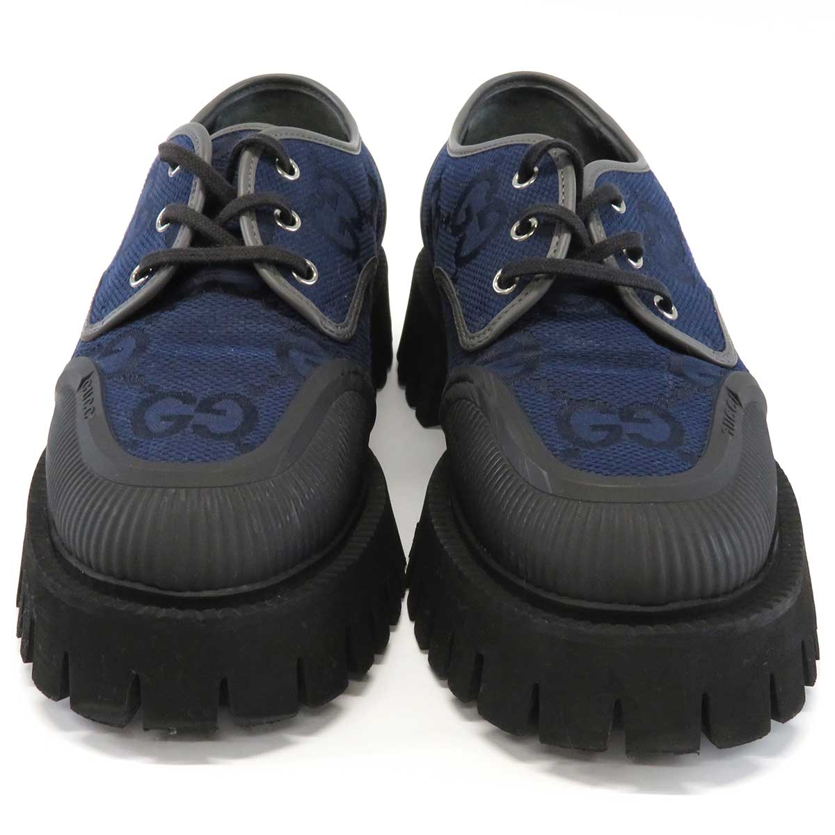 Gucci Lace-Up Shoes 699552 Navy