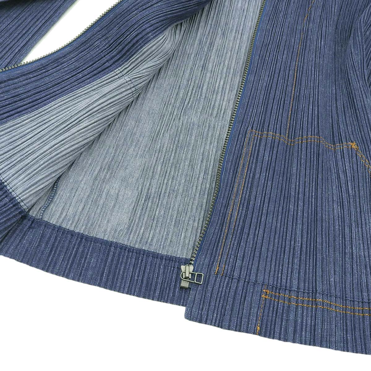 Issey Miyake Pleats Please Set Up Jacket Blue