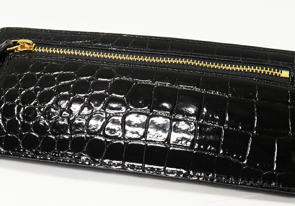 Crocodile Zipper Long Wallet Fragment Case