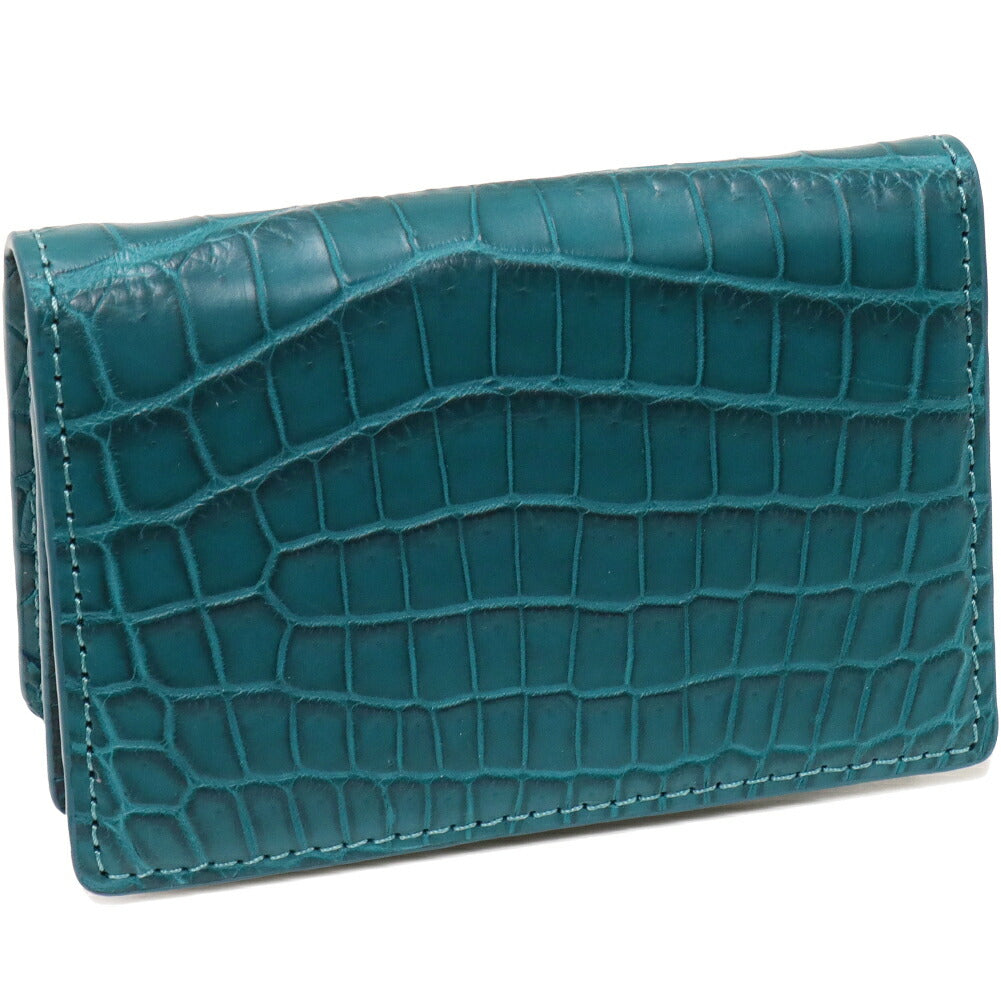 Crocodile Emerald Card Case