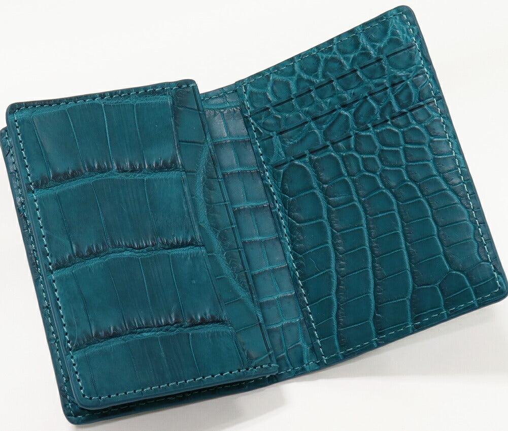 Crocodile Emerald Card Case