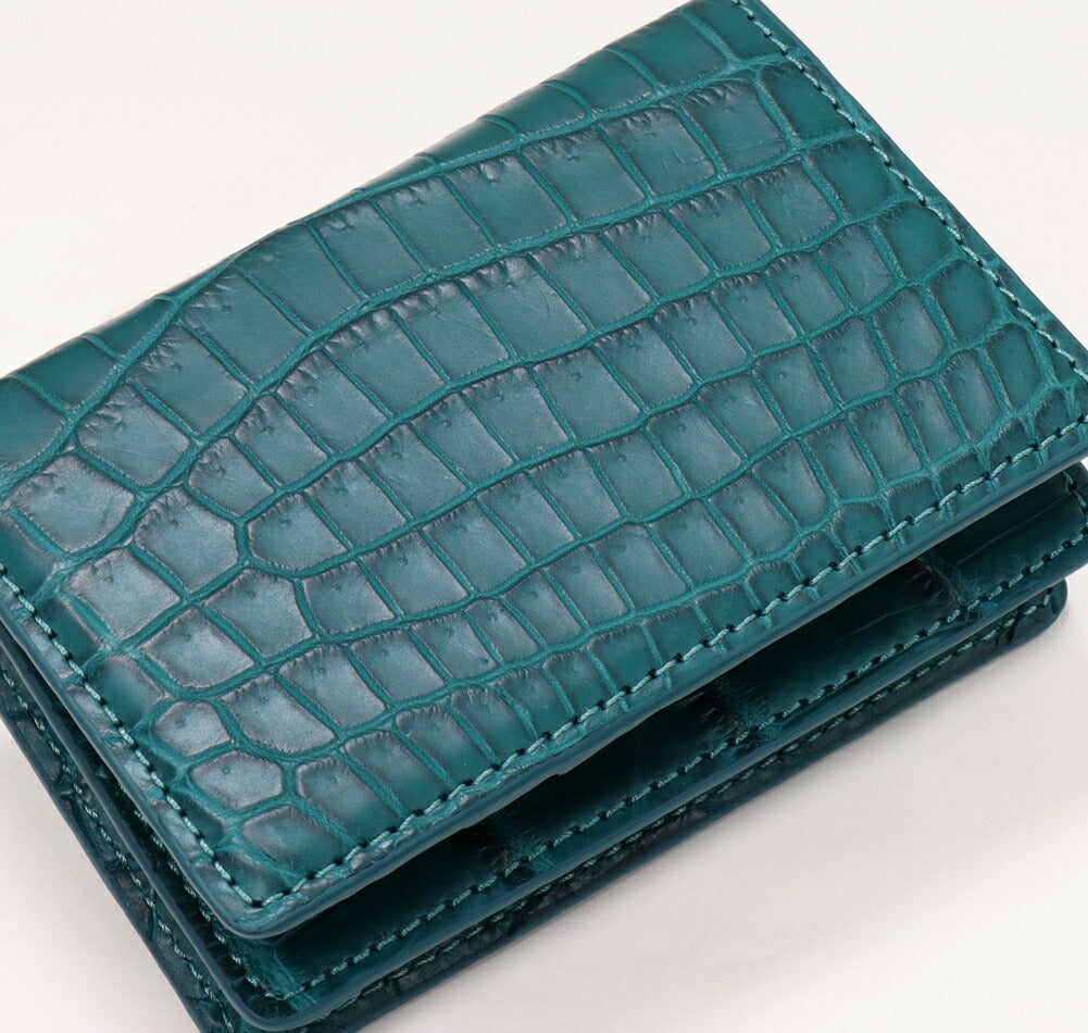 Crocodile Emerald Card Case