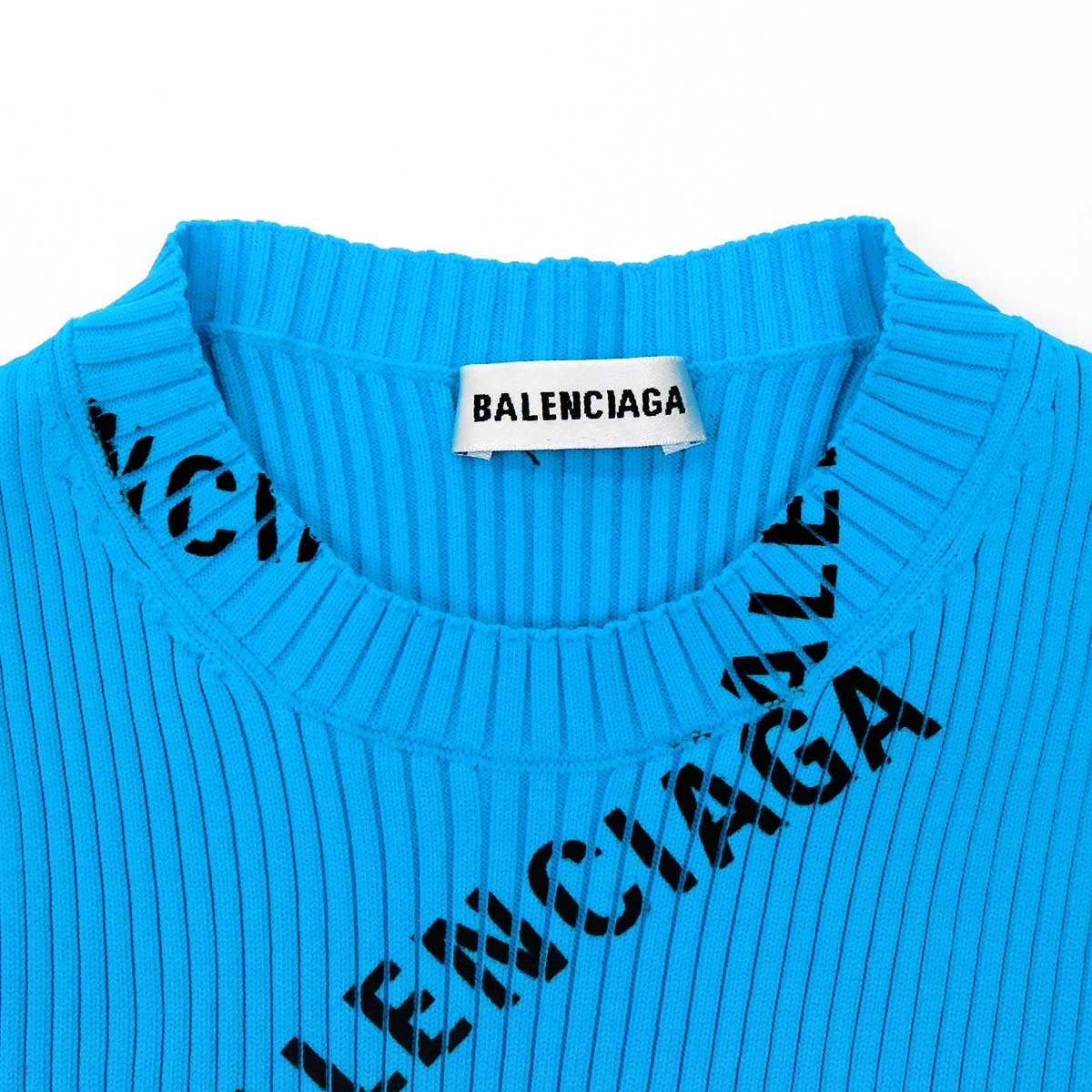 Balenciaga Knit Sweater Blue 570844