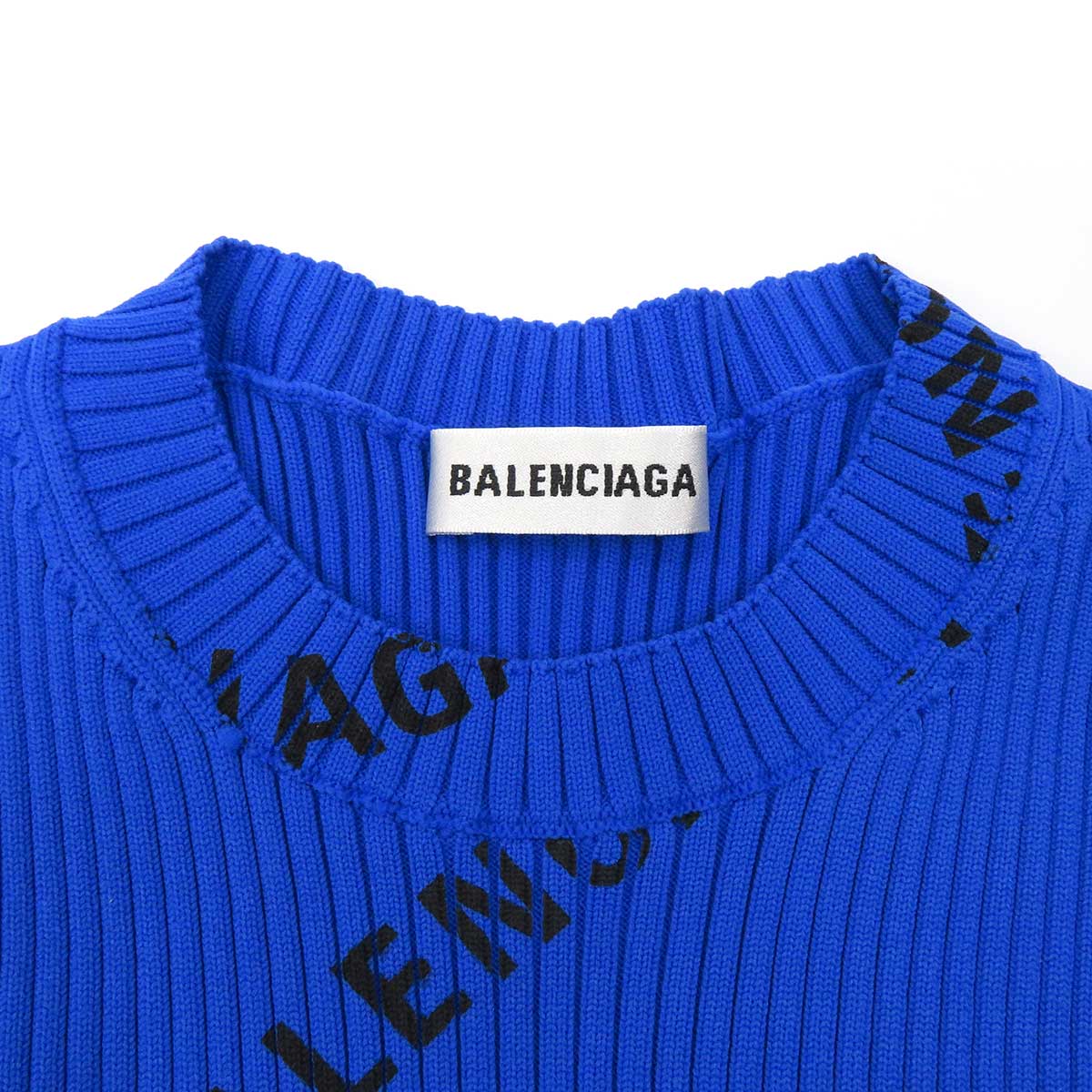 Balenciaga Logo Print Knit Sweater