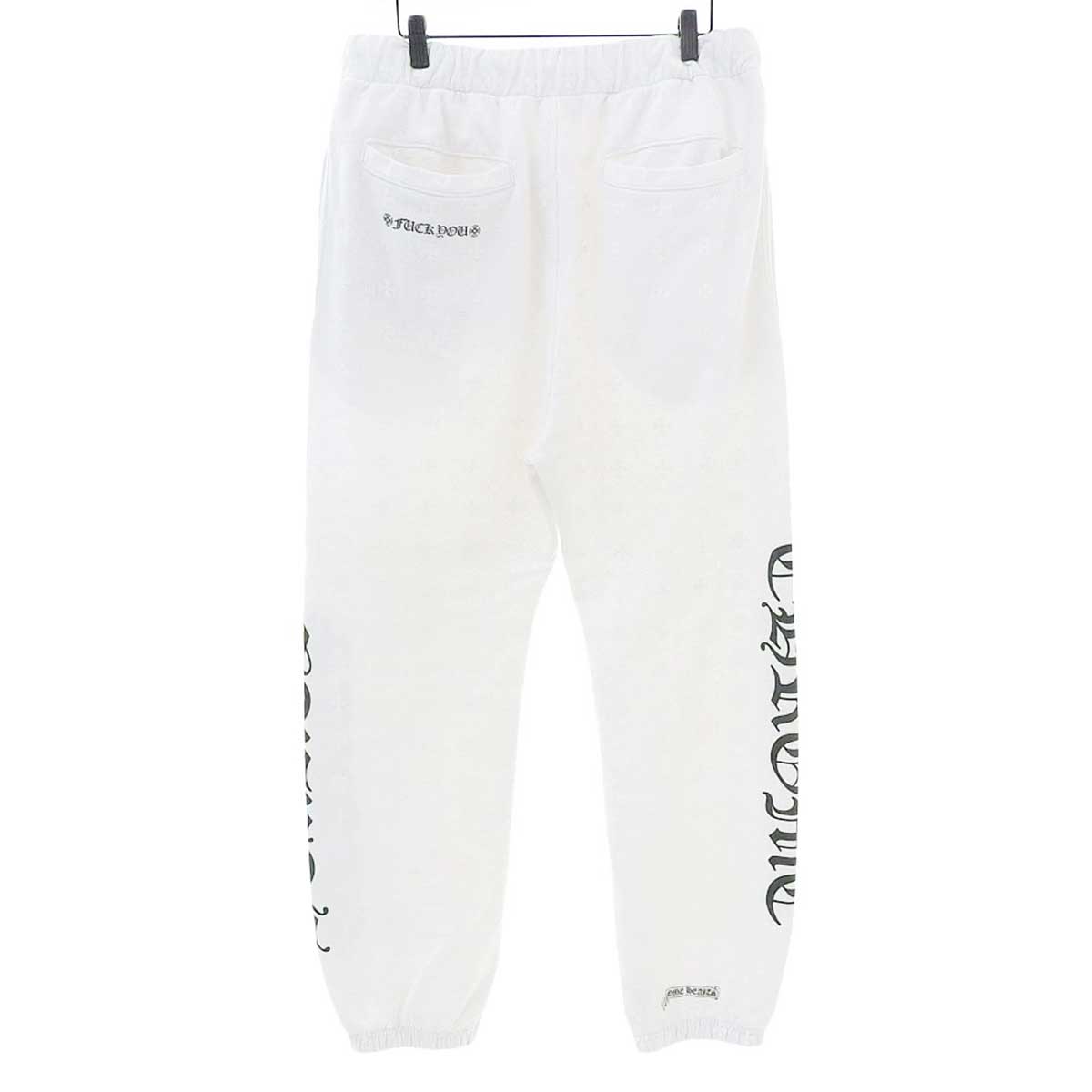 Chrome Hearts White Sweat Pants Cotton L