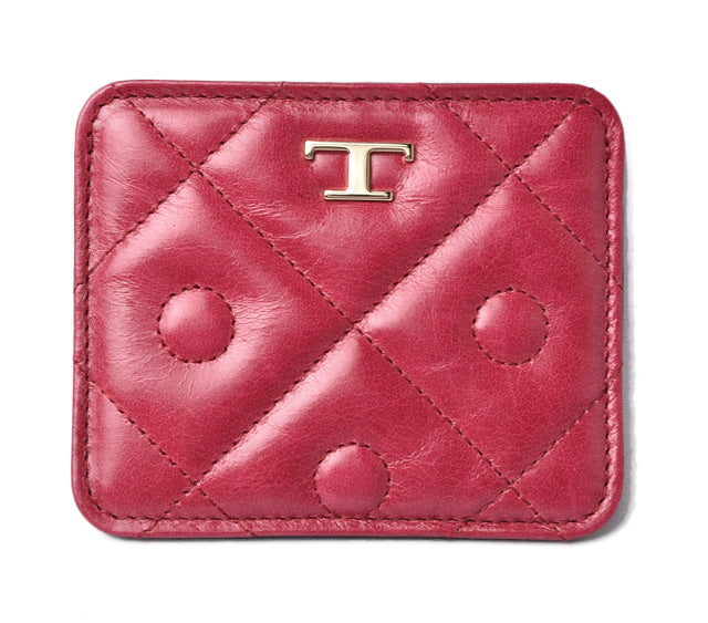 Tod's Leather Card Case/Pass Case/Bordeaux