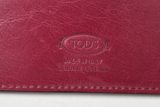 Tod's Leather Card Case/Pass Case/Bordeaux