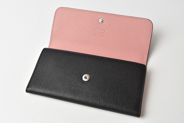 Tod's Leather Trifold Wallet Black/Pink