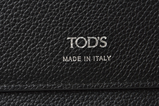 Tod's Leather Trifold Wallet Black/Pink