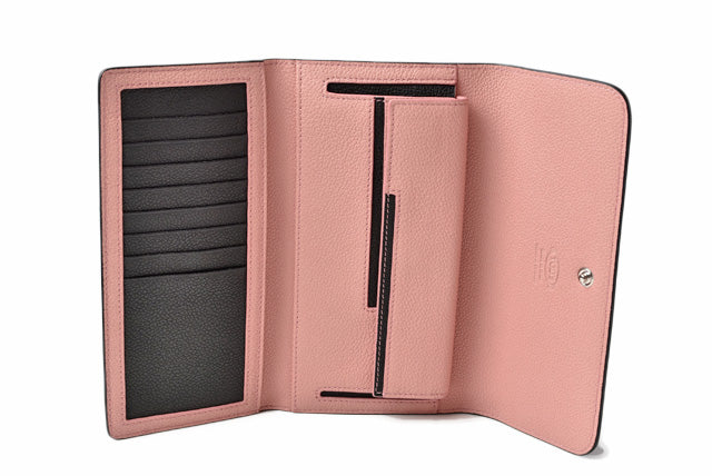 Tod's Leather Trifold Wallet Black/Pink