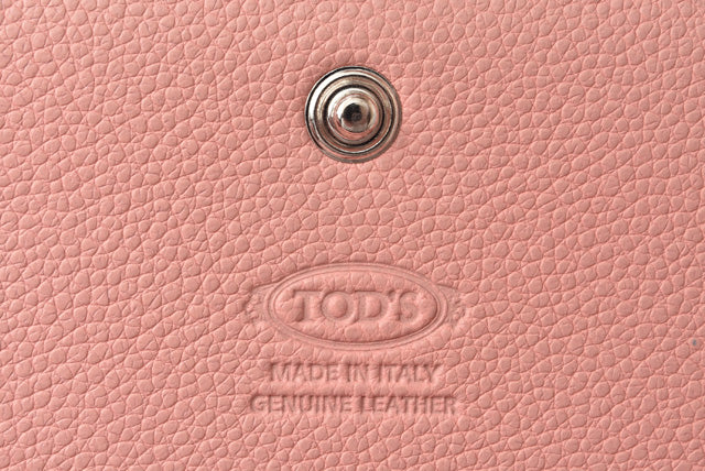 Tod's Leather Trifold Wallet Black/Pink