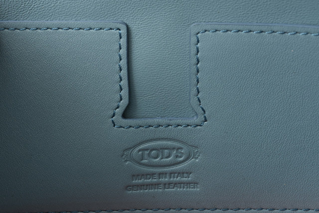 Tod's Leather Long Wallet Light Blue