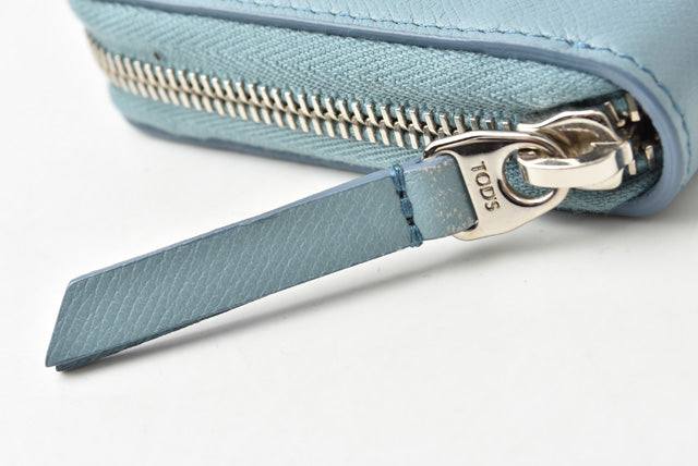 Tod's Leather Long Wallet Light Blue