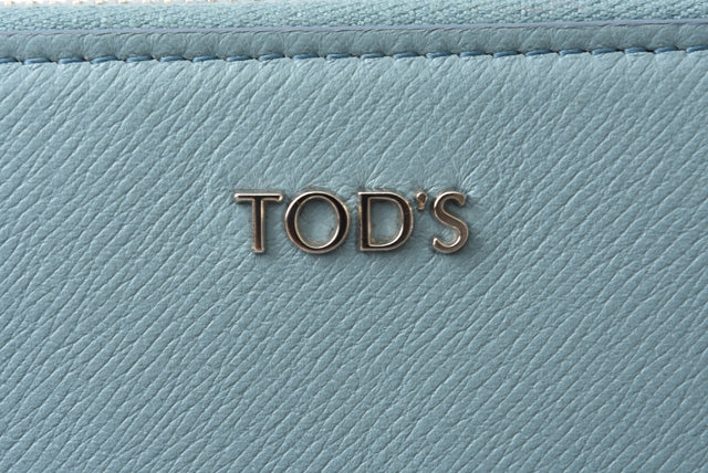 Tod's Leather Long Wallet Light Blue