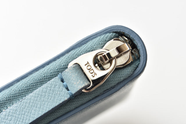 Tod's Leather Long Wallet Light Blue