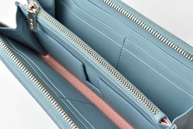 Tod's Leather Long Wallet Light Blue