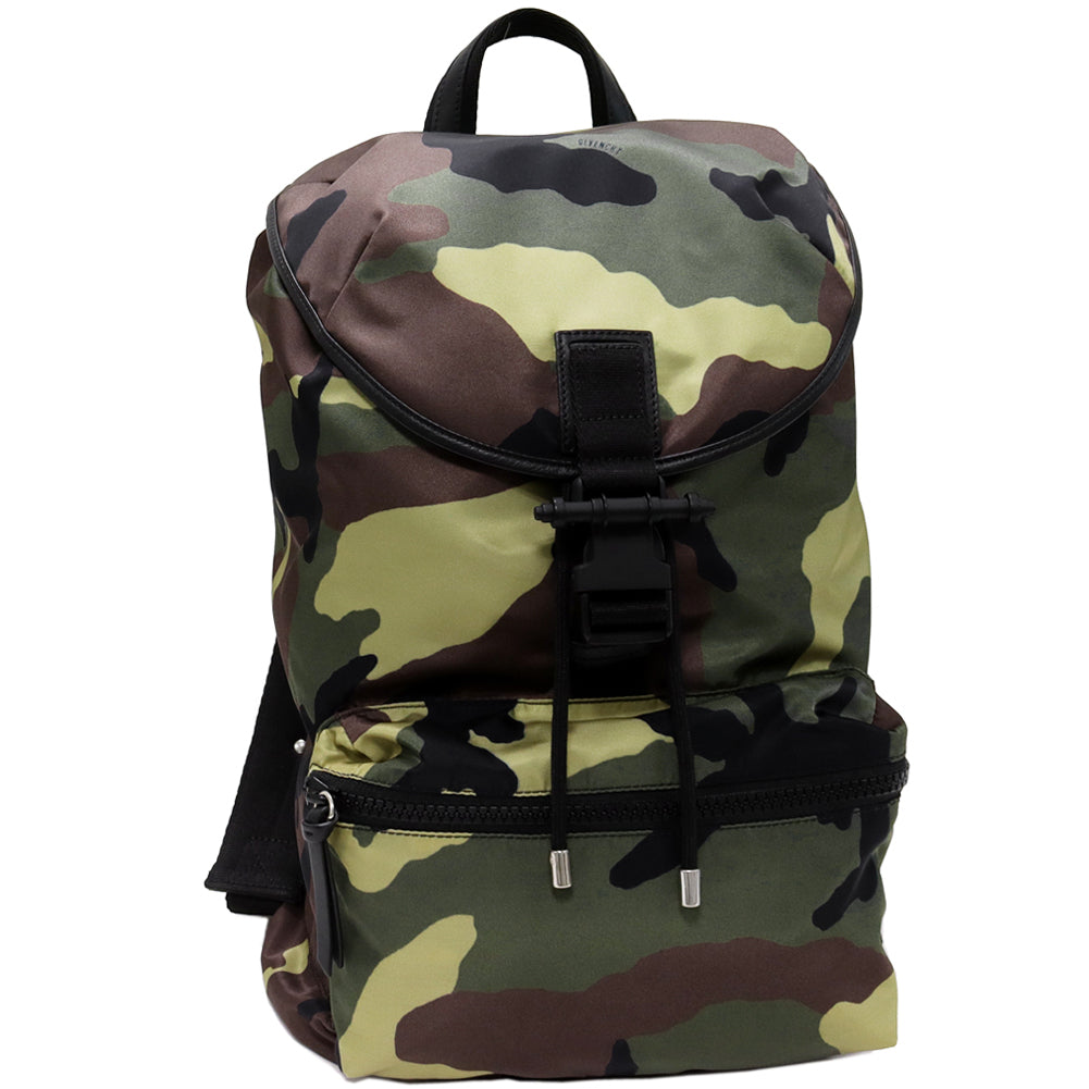 Givenchy Nylon Backpack Khaki Camouflage BJ05062096 in Pristine Condition