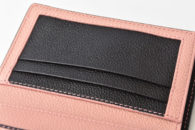 Tod's Leather Trifold Wallet Double TT Black/Pink