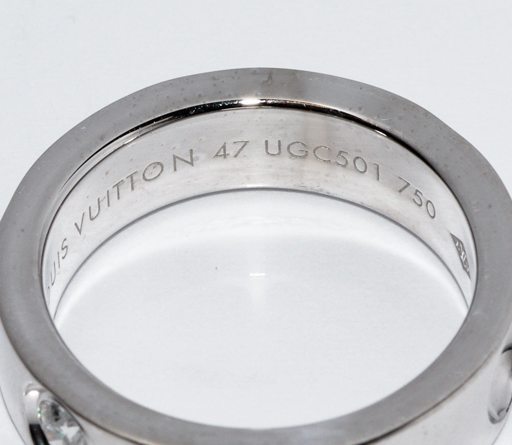 Louis Vuitton K18WG Diamond Ring Q9A03A in Great Condition