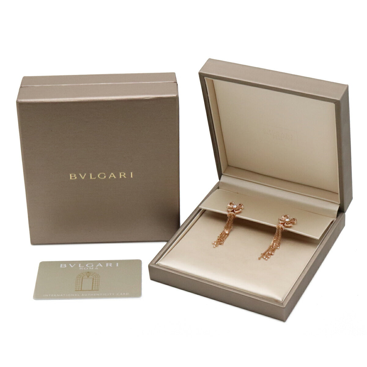 Bvlgari Fiorever Earrings Pink Gold Diamond