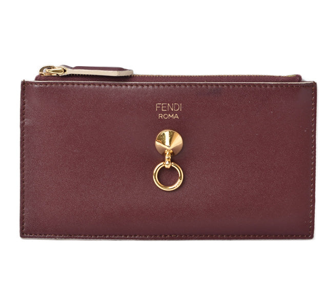 Fendi Mini Wallet Coin/Card Case Burgundy