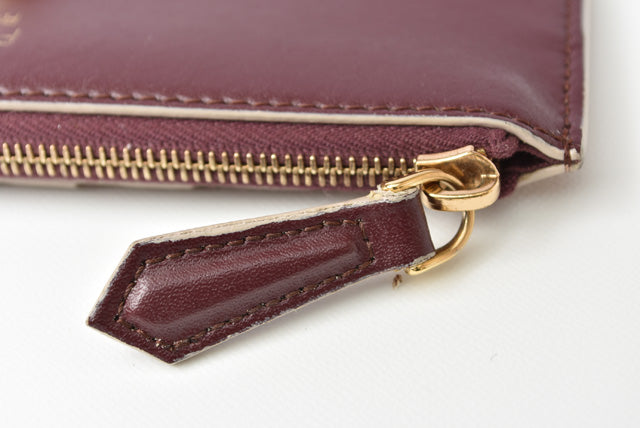 Fendi Mini Wallet Coin/Card Case Burgundy in Excellent Condition