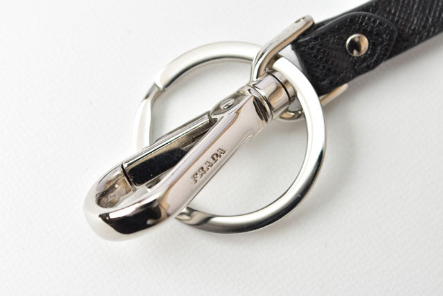 Prada Leather/Metal Keyring/Keychain Bag Charm 2TL253 in Pristine Condition