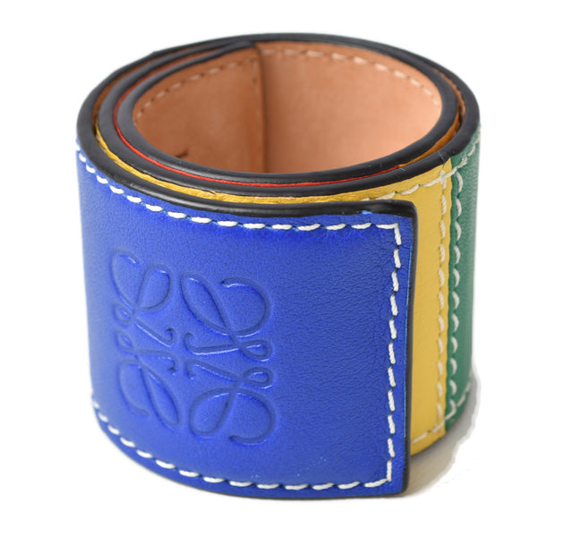 Loewe Leather Bracelet/Bangle Anagram Multicolor