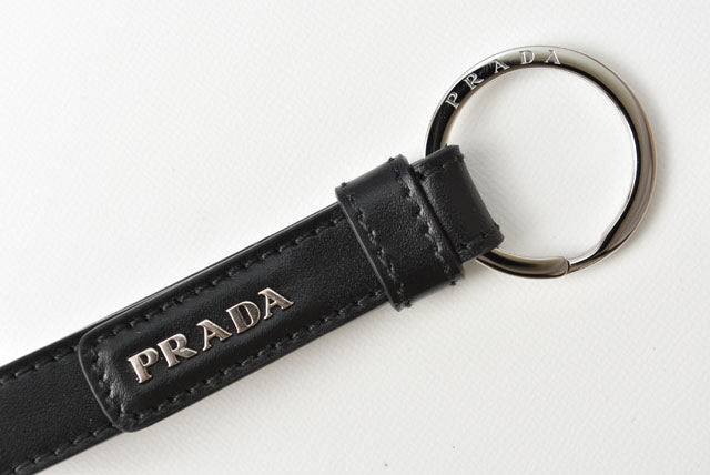 Prada Leather/Metal Keyring/Keychain/Bag Charm 2PP154070F0002 in Pristine Condition