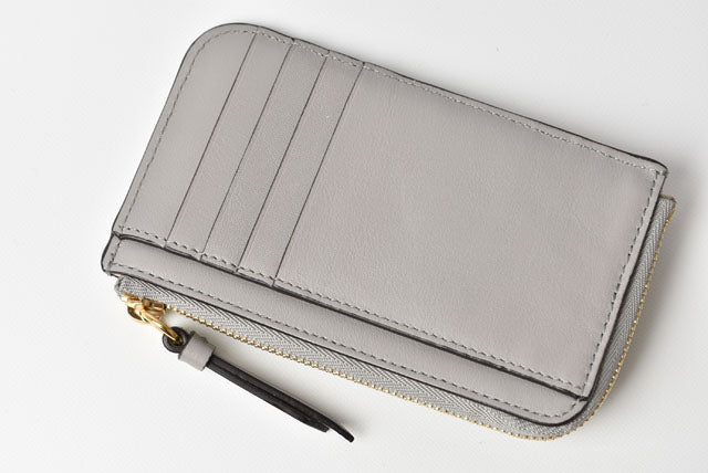 Chloe Leather Mini Wallet/Coin Case/Card Case Light Grey