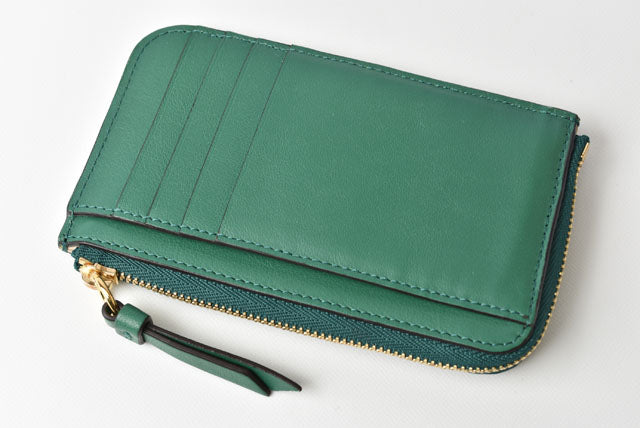 Chloe Leather Mini Wallet/Coin/Card Case Green