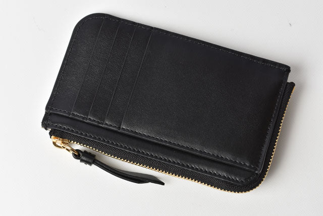 Chloe Leather Mini Wallet Coin Card Case Black