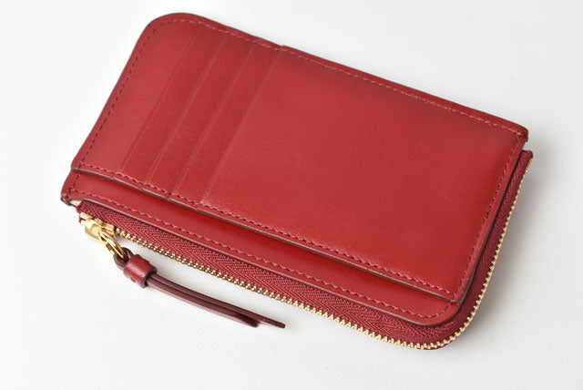 Chloe Leather Mini Wallet Coin Card Case Red