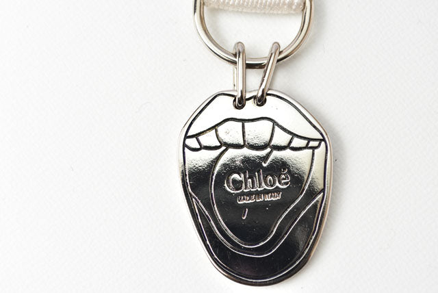 Chloe Mouse Motif Keyring/Bag Charm, Natural/Silver, 22cm