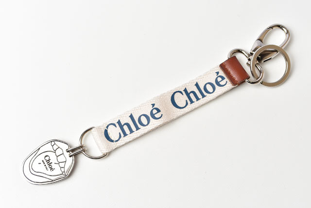 Chloe Mouse Motif Keyring/Bag Charm, Natural/Silver, 22cm