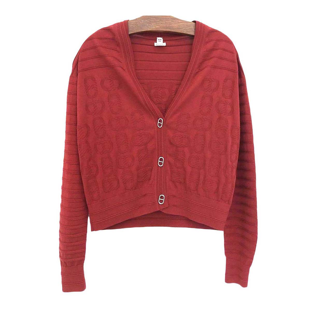 Hermes Red Knit Cardigan