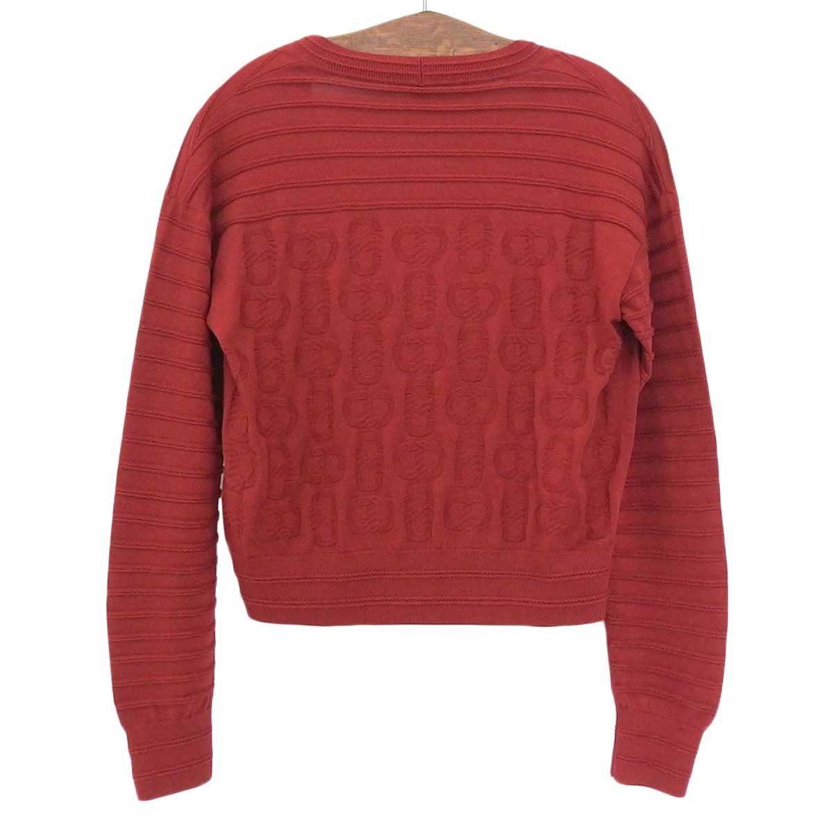 Hermes Red Knit Cardigan