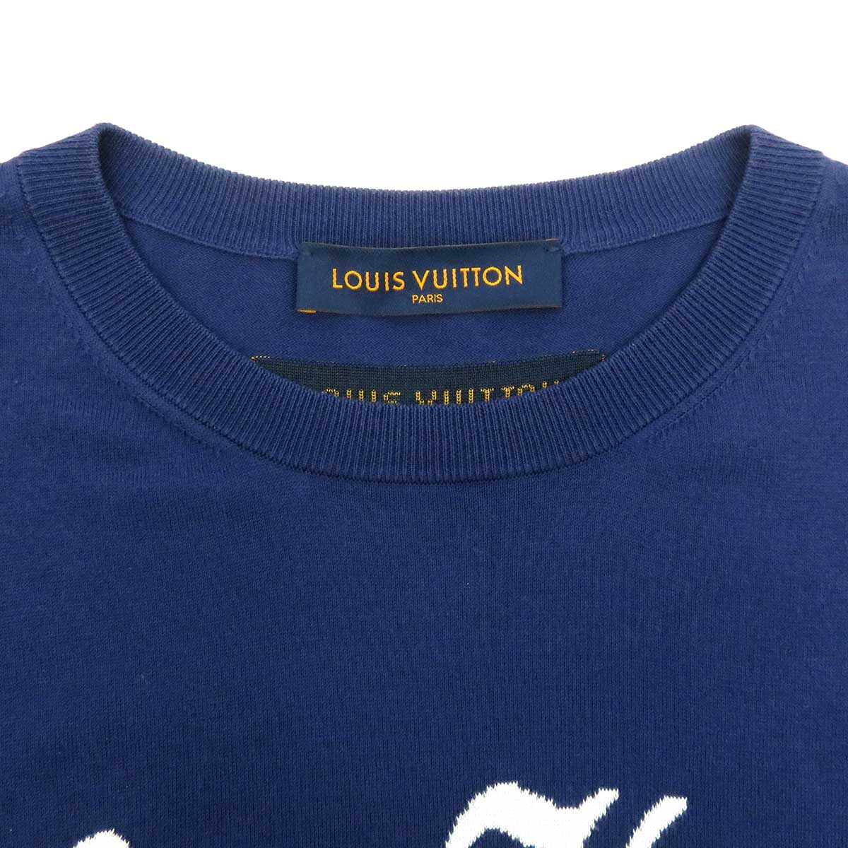 Louis Vuitton Short Sleeve Knit T-Shirt Navy