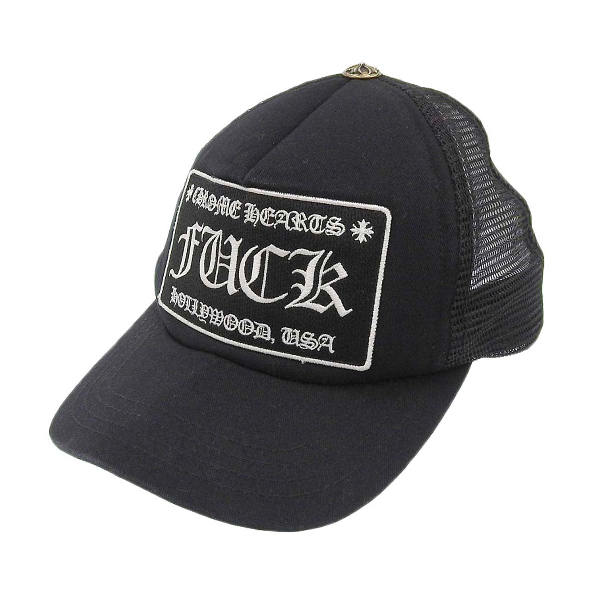 Chrome Hearts Black Trucker Cap