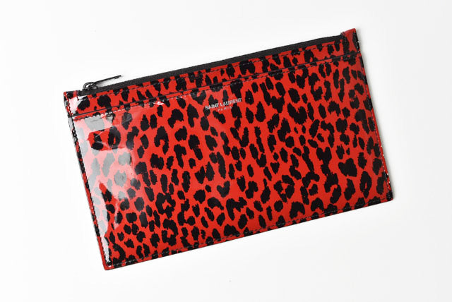 Saint Laurent Leopard Print Clutch Bag in Pristine Condition